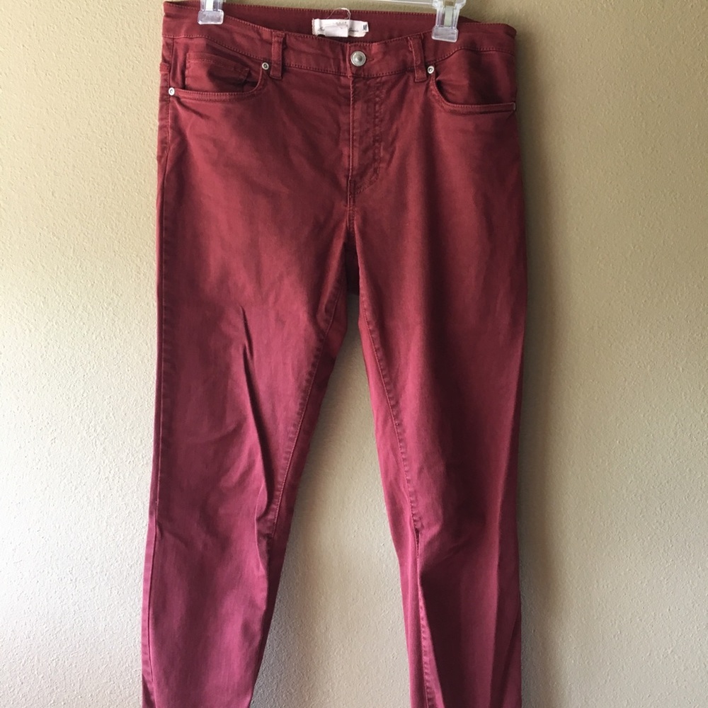 Rustic red jeans from H&M, size 12